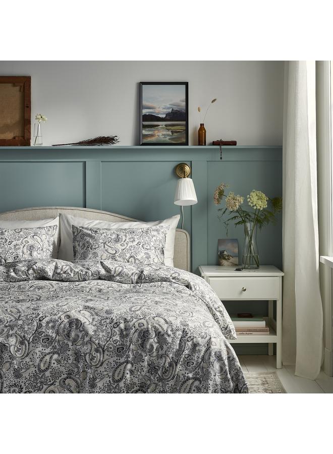 Green Tiger Duvet cover and 2 pillowcases, grey/white, 240x220/50x80 cm - Image 2