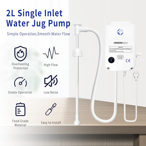Verbesserte Bottled Water Dispenser Pump System for Home，2L Flow Drinking Water Pump Dispensing Single Inlet for 5 Gal，110V Electric Water Jug Bottle Pump for Coffee Ice Machines Refrigerator Faucet - Image 4