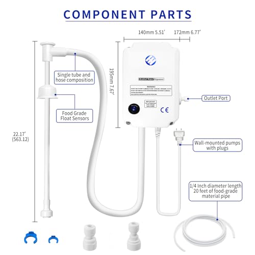 Verbesserte Bottled Water Dispenser Pump System for Home，2L Flow Drinking Water Pump Dispensing Single Inlet for 5 Gal，110V Electric Water Jug Bottle Pump for Coffee Ice Machines Refrigerator Faucet - Image 3