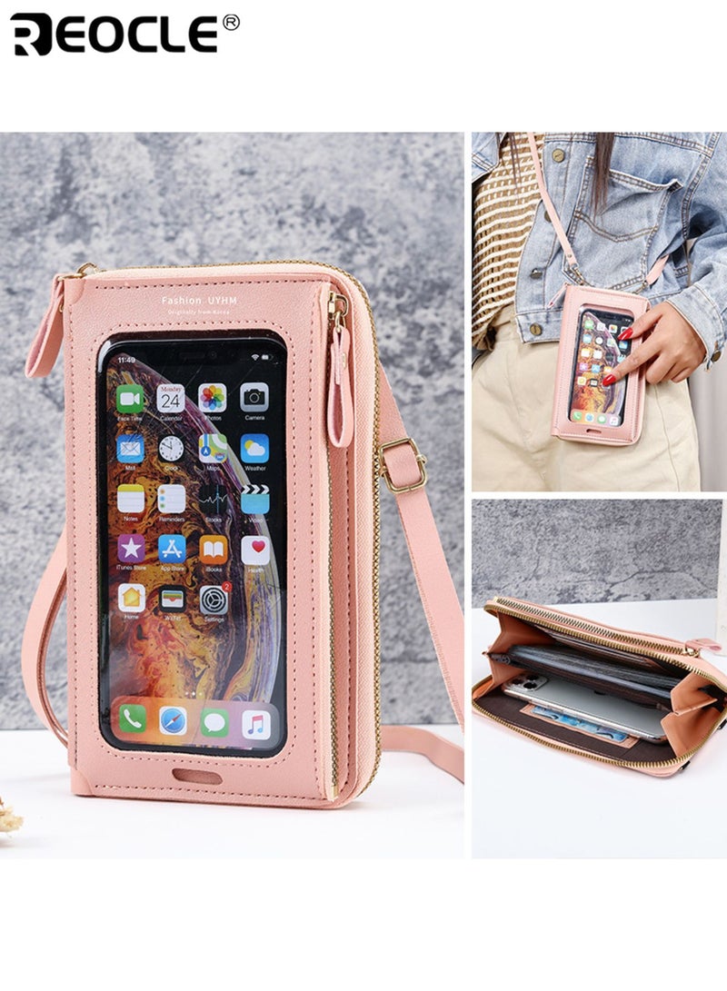 ريوكل حقيبة نسائية ضد السرقة شفافة بشاشة لمس حقيبة كتف وصدرية صغيرة متعددة الوظائف للأمهات مع سحاب وحامل بطاقات هدية مثالية للمناسبات الخاصة - Image 3