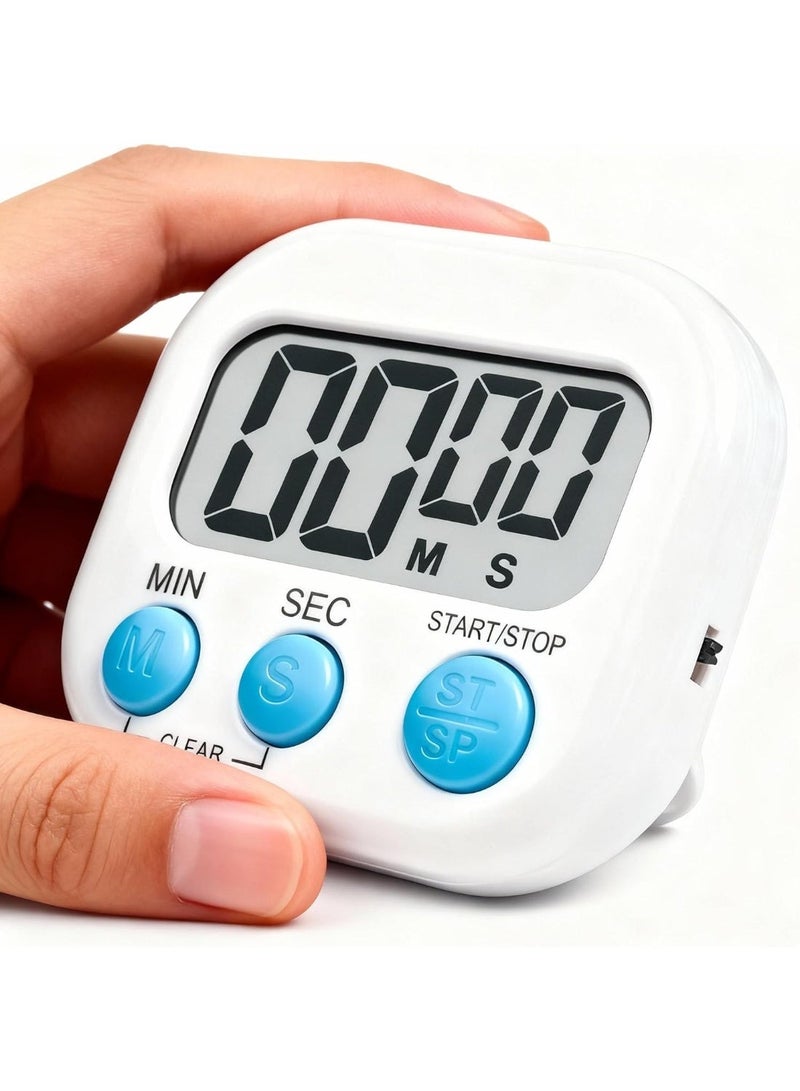 Student Timer, With Countdown Mode, A Time Management Aid, For Children's Focus Training, Study Sessions, Test Prep, Cooking, Baking, And Sports Timing (White) - Image 1