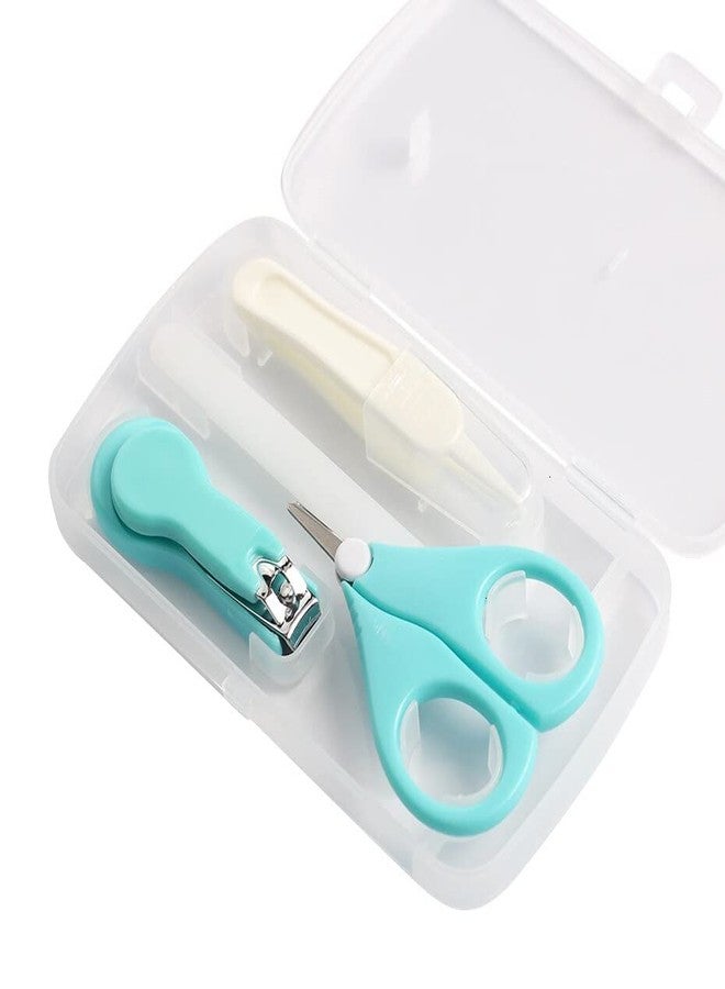 Alya Jingle Kids Baby 4 In1 Baby Manicure Pedicure Grooming Essential Nailkit Set With Protective Case Nail Clippers Scissor Nail Filer & Nasal Ear Tweezers For Newborn Infant Toddler Groming Kit (DESIGN 6) - Image 1
