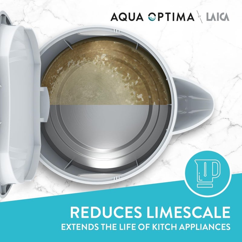 Aqua Optima Water Filter Cartridges, Evolve+ 12 Pack, Fits Brita Maxtra+ and PerfectFit Jugs, 5 Stage Filtration System Reduces Chlorine, Limescale & Other Impurities, 12 Months Supply Compact design - Image 4