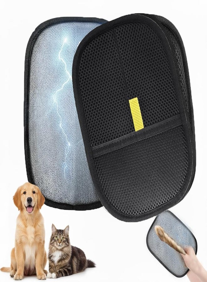 WANGIRO Pet Hair Remover Glove (2-Pack)-Reusable Dog & Cat Fur Remover Mitt for Furniture, Couch, Clothes, Bedding & Car Interior-High-Efficiency Lint Brush with Breathable Mesh, 7" x 9.5" - Image 1