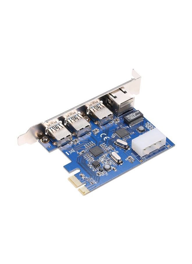 NIBEMINENT PCI-E To USB 3.0 Expansion Card With Driver CD Blue/Silver/Grey  - Image 4