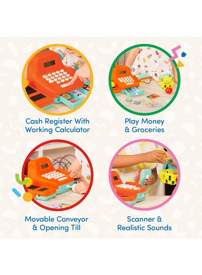 باتات - لعبة تسجيل النقود التظاهرية - آلة تسجيل النقود الحسابية - ملحقات البقالة للأطفال - ماسح ضوئي وأصوات - 3 سنوات فأكثر - آلة تسجيل النقود (26 قطعة) - Image 3