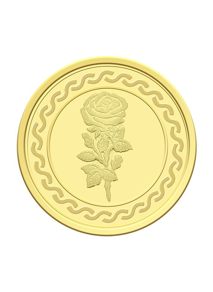 FK Jewellers - 25g Gold Coin with Flower & UAE Heritage Building Design - 25 Grams 24KT 999.9 Purity - Image 1
