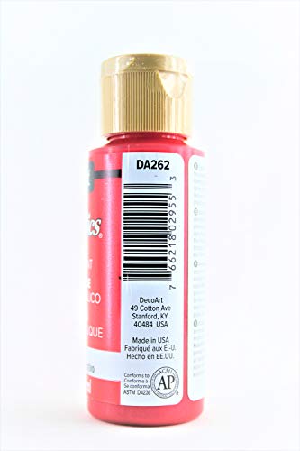 DecoArt Dazzling Metallics Acrylic Paint 2oz-Festive Red - Image 2
