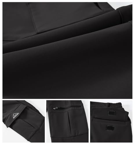 Gopune Women's Waterproof Windproof Outdoor Hiking Snow Ski Insulated Pants (Black,2XL) - Image 5