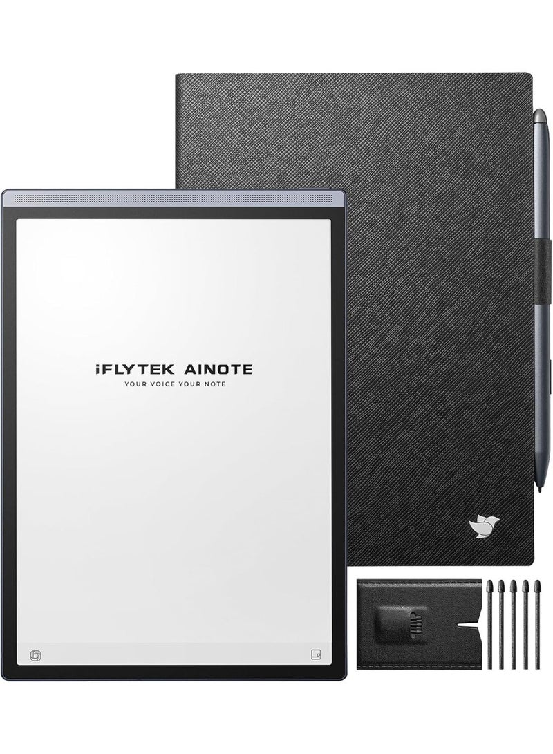 iFLYTEK AINOTE Air 2 Digital Note-Taking Tablet Bundle – 8.2" Tablet with Pen, 5 Pen Refills & Black Folio Case – iFLYTEK Smart Writing Paper - Image 1
