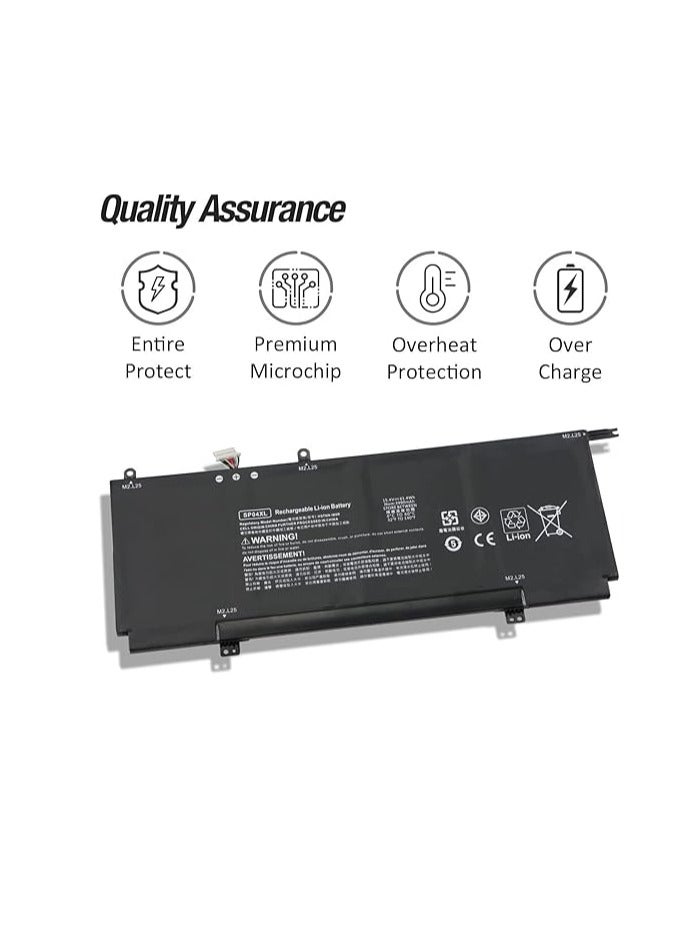 Terabyte بطارية SP04XL SP04061XL متوافقة مع HP Spectre X360 13-ap000 13-ap0xxx 13t-ap000 13-ap0016ng 13-ap0017ng بسعة 15.4V 61.4Wh/3990mAh/4-cell - Image 4