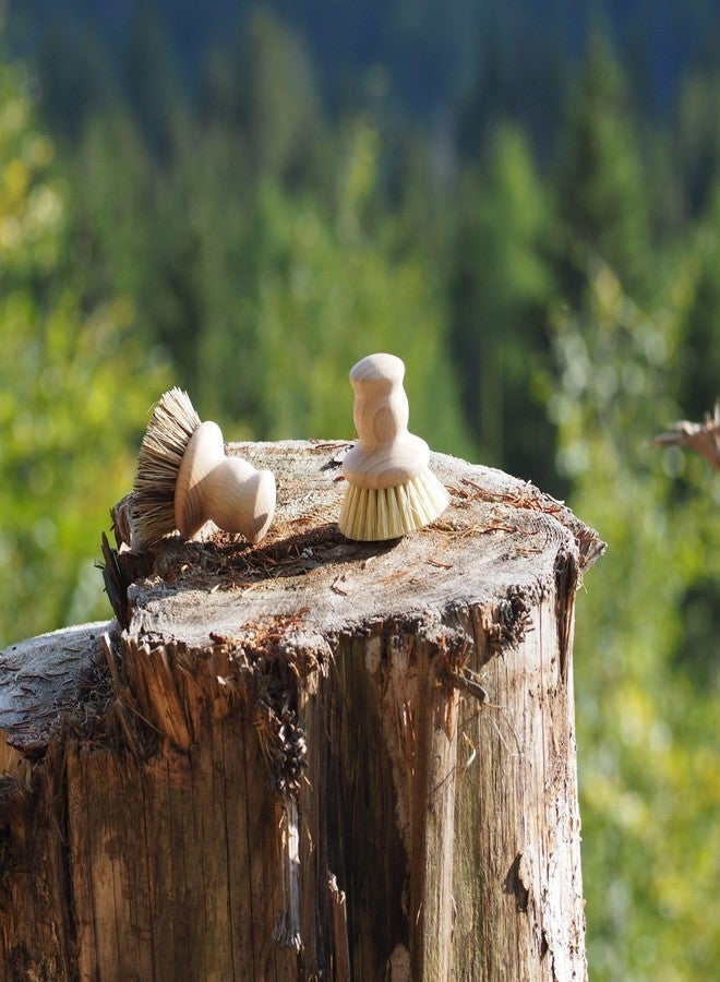 IPPINKA Pot Brush - Oiled Beech Wood Handle - Natural Union Plant Fiber Bristles - Made in Germany - Image 3