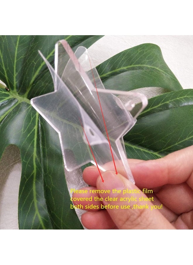 TPGP 30pc [5x5cm] [3mm Thickness] [StarShape] Acrylic Transparent Clear Acrylic Tags for DIY Projects Crafts  - Image 4