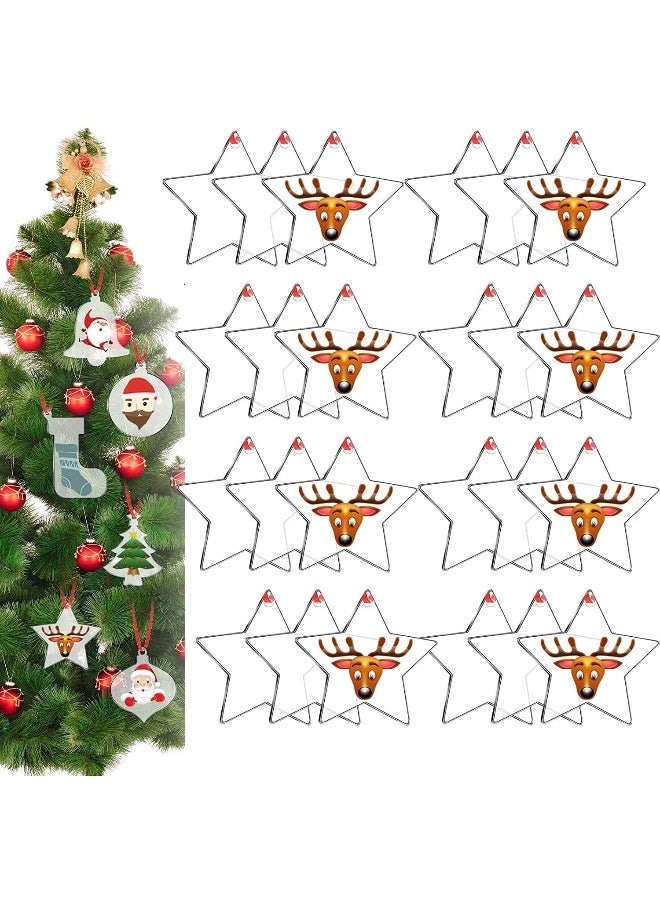 TPGP 30pc [5x5cm] [3mm Thickness] [StarShape] Acrylic Transparent Clear Acrylic Tags for DIY Projects Crafts  - Image 2