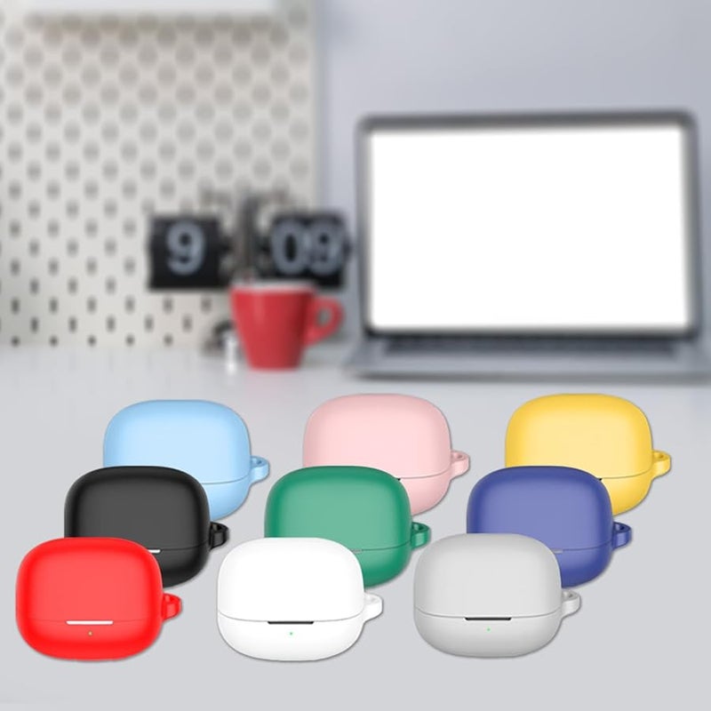 Sky Blue Silicone Cover Case Compatible for Buds5Pro Earbuds Anti Dust Drop Proof with Carabiner - Image 5