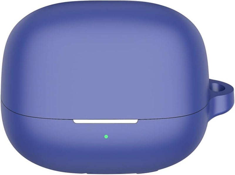 Sky Blue Silicone Cover Case Compatible for Buds5Pro Earbuds Anti Dust Drop Proof with Carabiner - Image 4