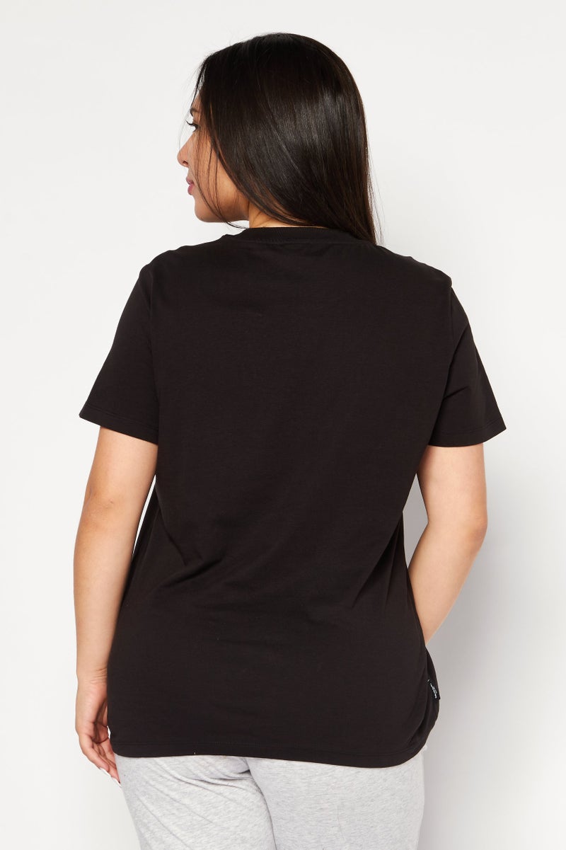 PUMA تي شيرت تدريب قصير الأكمام للنساء، أسود - Image 2