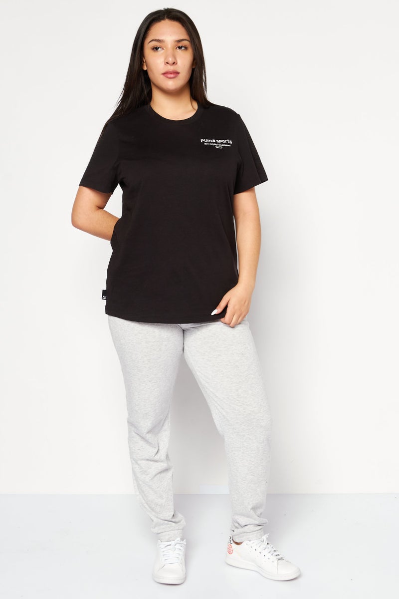 PUMA تي شيرت تدريب قصير الأكمام للنساء، أسود - Image 4