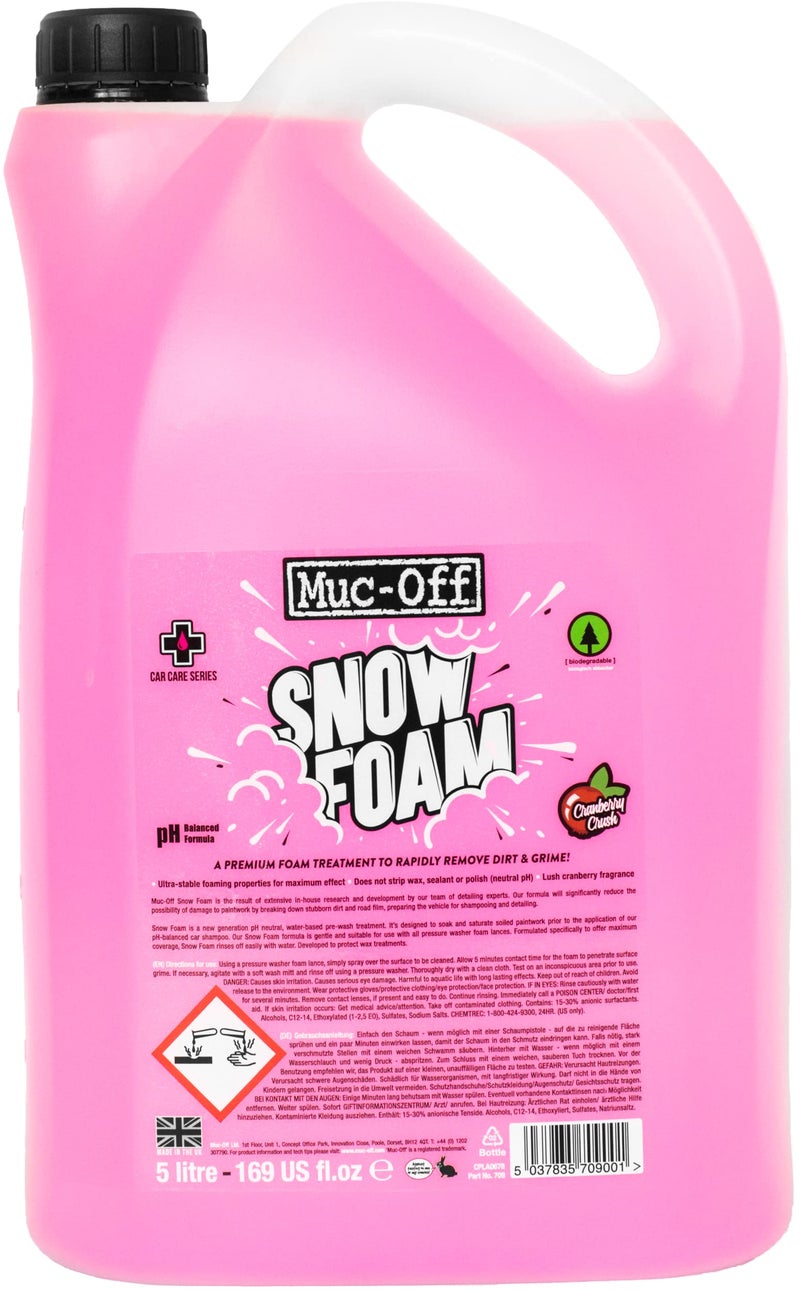 Muc Off موس أوف رغوة الثلج، 5 لترات - صابون غسيل سيارات قابل للتحلل، شامبو سيارات، صابون مدفع الرغوة - غسيل دراجات نارية و سيارات بتركيبة متوازنة الحموضة - Image 2