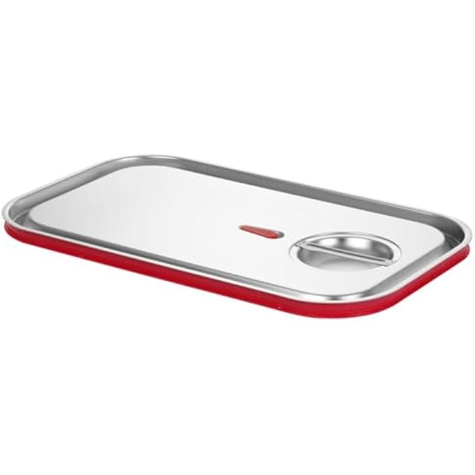 HENDI Tapa Para Recipientes Gn 11 Con Borde De Silicona Y Vlvula De Liberacin De Vaco Cierre Hermtico Resistente A Temperaturas De 40 A 300C 530X325Mm Acero Inoxidable - Image 1