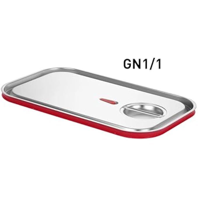 HENDI Tapa Para Recipientes Gn 11 Con Borde De Silicona Y Vlvula De Liberacin De Vaco Cierre Hermtico Resistente A Temperaturas De 40 A 300C 530X325Mm Acero Inoxidable - Image 3
