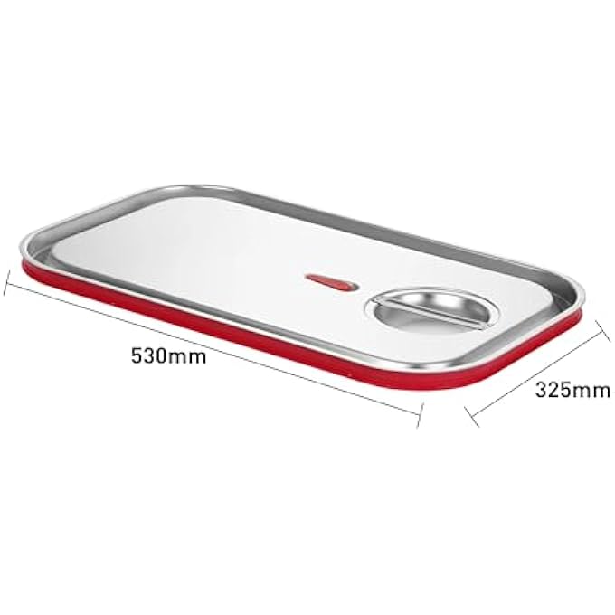 HENDI Tapa Para Recipientes Gn 11 Con Borde De Silicona Y Vlvula De Liberacin De Vaco Cierre Hermtico Resistente A Temperaturas De 40 A 300C 530X325Mm Acero Inoxidable - Image 2