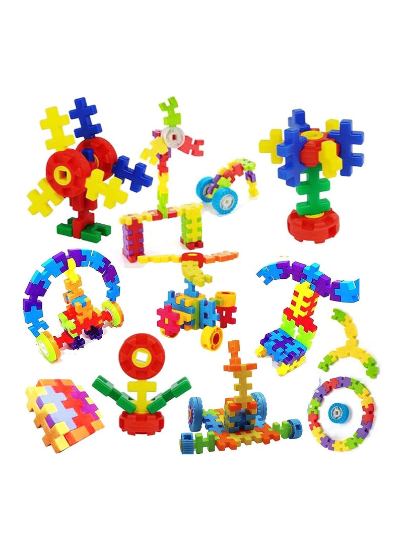 100PCS Educational Building Blocks for Kids – DIY Large Puzzle Bricks Toys for Boys & Girls 3+ Years, Multicolor Learning Construction Set, Safe Material, Develops Creativity & Motor Skills  - Image 2