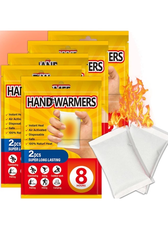 Hand Warmer Value Pack (10 PCS), Disposable Hand Warmers, 10 Hours Heating, Super Long Lasting - All Natural - Air Activated for Hiking, Outdoor Activities, Skiing - Image 1