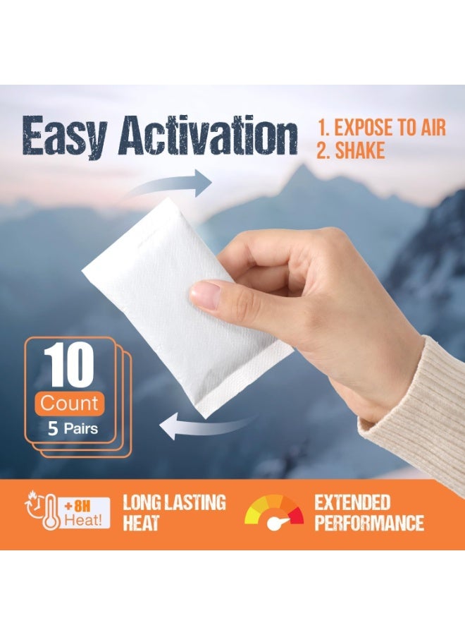 Hand Warmer Value Pack (10 PCS), Disposable Hand Warmers, 10 Hours Heating, Super Long Lasting - All Natural - Air Activated for Hiking, Outdoor Activities, Skiing - Image 3