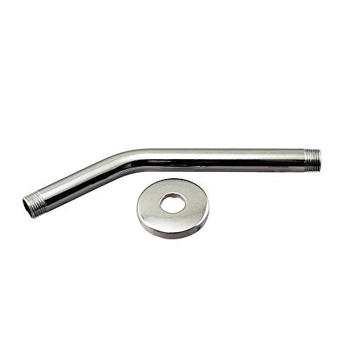 Westbrass 1/2" IPS x 10" Shower Arm with Flange, Polished Chrome, D302-1-26 - Image 1