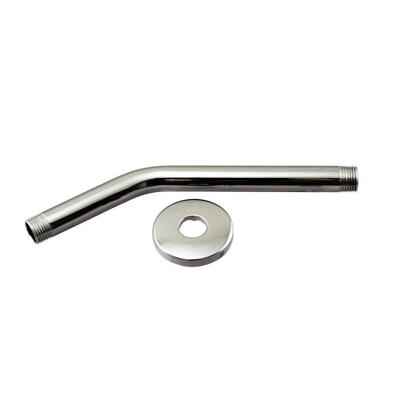 Westbrass 1/2" IPS x 10" Shower Arm with Flange, Polished Chrome, D302-1-26 - Image 5