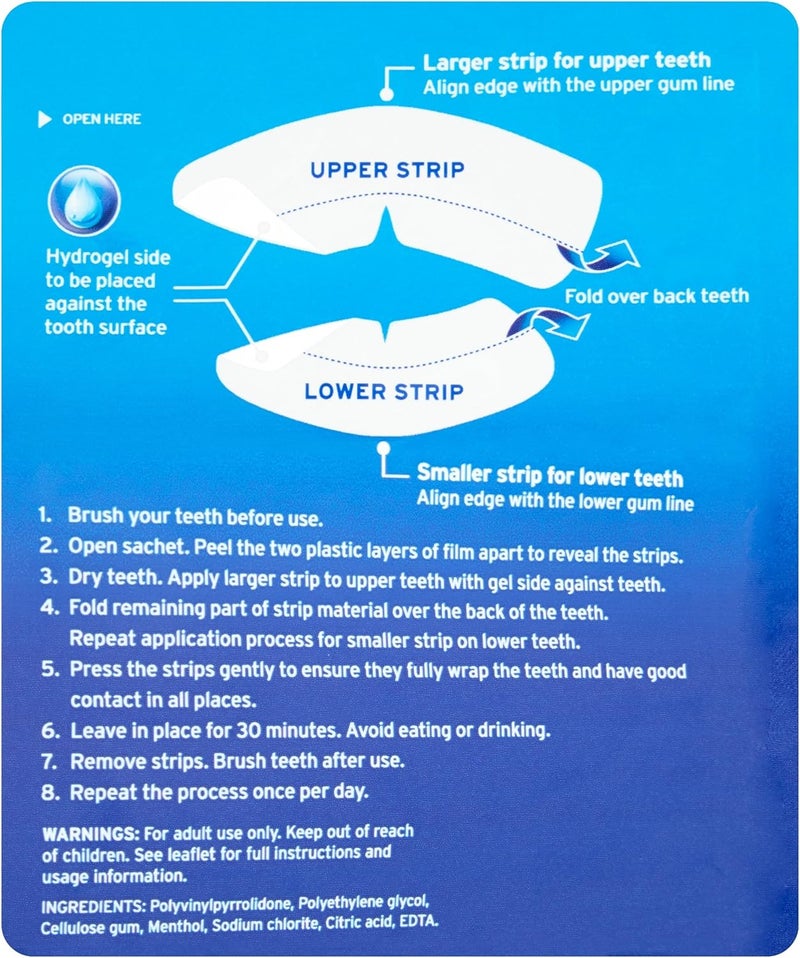 Wisdom Intense White Teeth Whitening Strips 6 Shades Whiter in 7 Days - Image 3