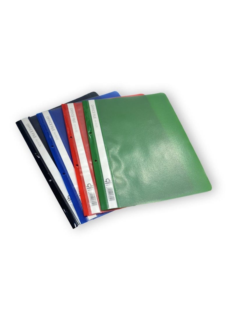 Libra REPORT FILE MATTE MATERIALS WITH SIDE POCKET MULTICOLORS  A4 (PACK OF 12) - Image 2