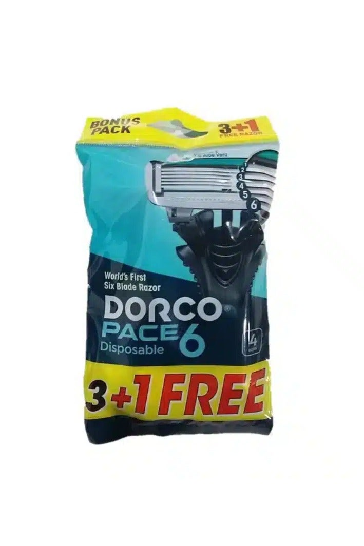 DORCO Pace 6 - first disposable 6 blades razor in the world