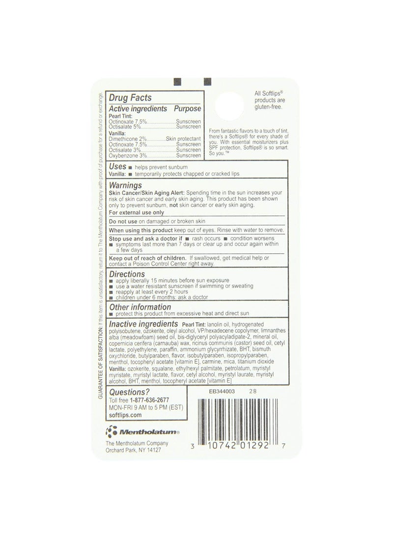 Softlips Softlips Pearl SPF 15 wBonus Vanilla SPF 20  - Image 2