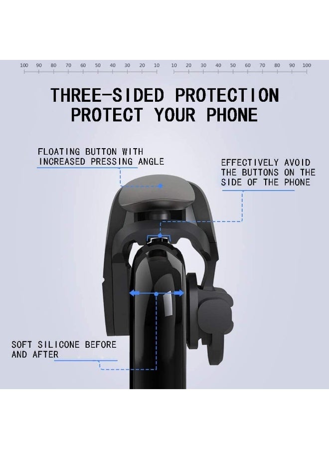 ناكسي فلاي ألعاب إطلاق النار المحمولة مع زناد، قبضة ألعاب محمولة لـ PUBG/COD، عصي تحكم حساسة لإطلاق النار والتصويب، زر تصويب L1R1، عصا تحكم للاعبين لهواتف iPhone وAndroid، ملحقات لوحة الألعاب، لون أسود - Image 3