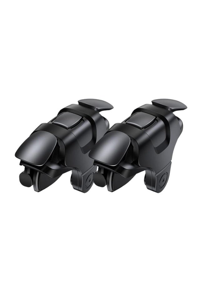 ناكسي فلاي ألعاب إطلاق النار المحمولة مع زناد، قبضة ألعاب محمولة لـ PUBG/COD، عصي تحكم حساسة لإطلاق النار والتصويب، زر تصويب L1R1، عصا تحكم للاعبين لهواتف iPhone وAndroid، ملحقات لوحة الألعاب، لون أسود - Image 1