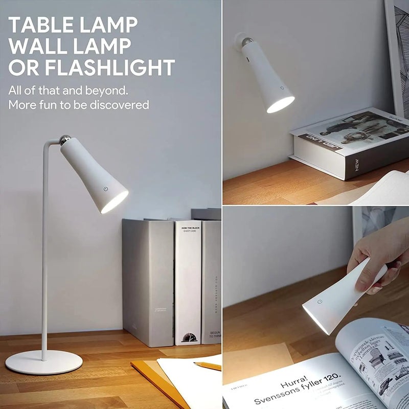 CPEX Table Lamp for Study with 3 Colours Light and Multiple Attachments Desk Lamps 3 in 1 Desk Light with Powerful Neodymium Magnets Adjustable Brightness Lamp USB C Charging - Image 5