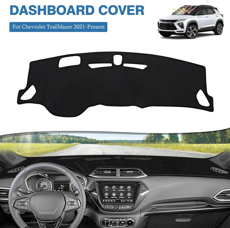 FIILINES Budget friendly sizing alternatives Dash Cover Compatible with Chevrolet Trailblazer 2023 2022 2021 Dashboard Mat Cover Sunshade Nonslip Mesh Protector No Glare Low maintenance - Image 2