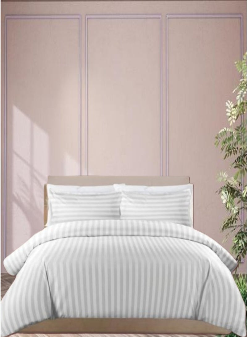 Blueberry طقم غطاء لحاف بحجم كينغ مكون من 6 قطع - يتضمن 1 غطاء لحاف (220x240 سم)، 1 ملاءة مشدودة (180x200+30 سم)، 4 أغطية وسائد - Image 1