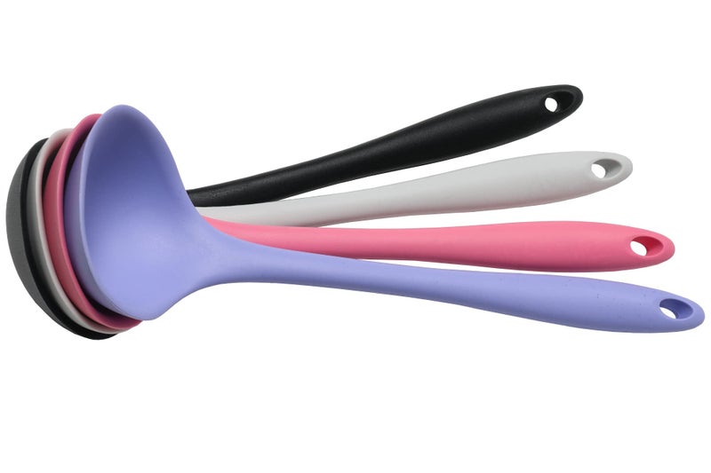 Chef Craft Premium Silicone Cooking Ladle, 11.25 inch, Gray - Image 3