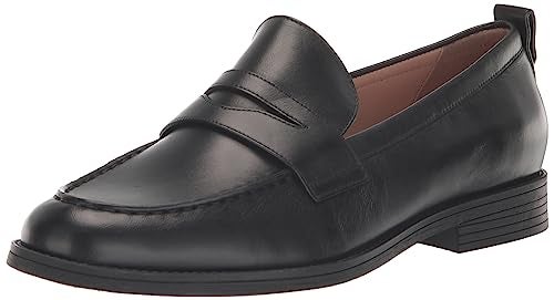 Cole Haan Women's Stassi Penny Loafer, Black Leather, 5-B US - Image 1