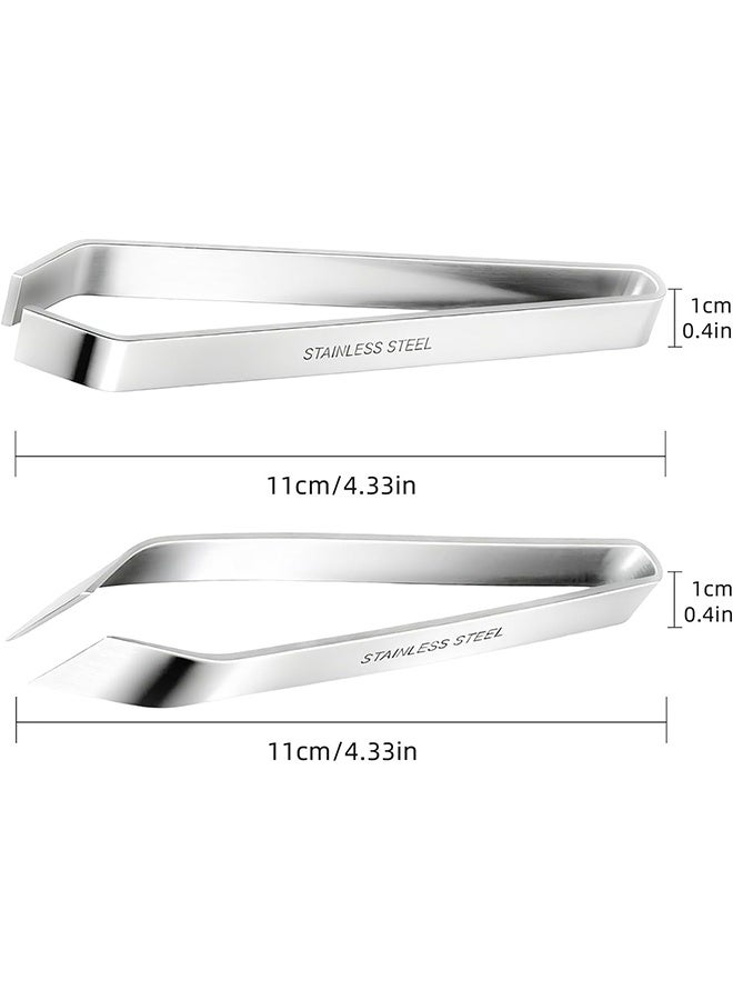 Lemon 4 Pack Fish Bone Tweezers, Stainless Steel Flat & Slant Tip Pliers with Non-Slip Grip for Deboning Salmon, Bass and Catfish - Image 3