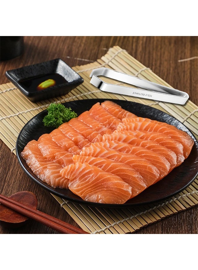 Lemon 4 Pack Fish Bone Tweezers, Stainless Steel Flat & Slant Tip Pliers with Non-Slip Grip for Deboning Salmon, Bass and Catfish - Image 5