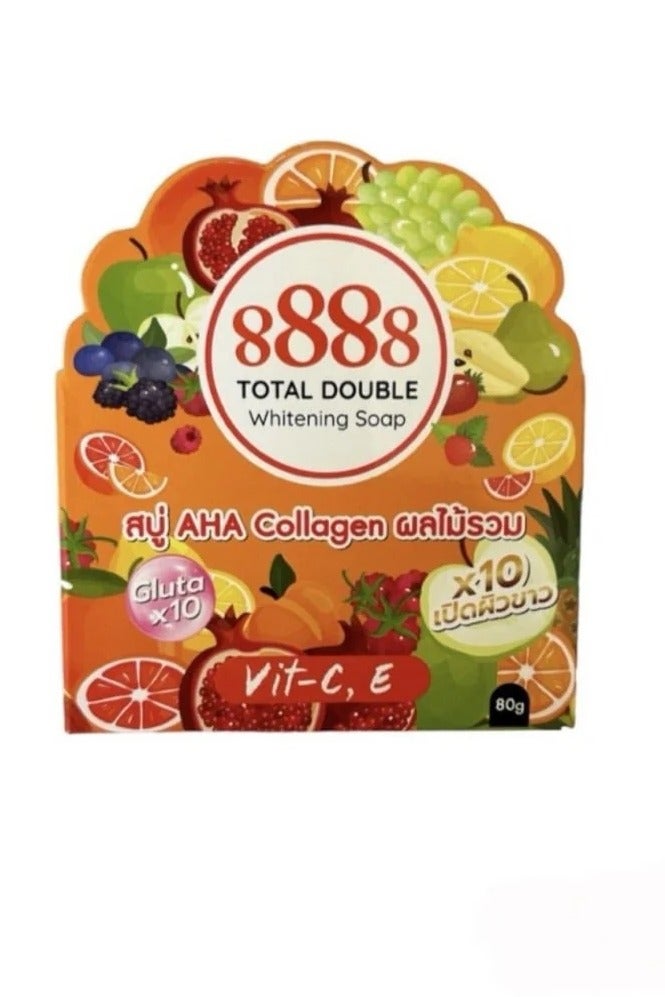 888 Total White Fruit Whitening Soap with Collagen, Vitamin C & E