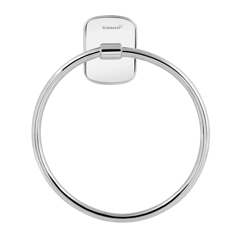 Somany Bathware Somany Pinnacle Plus Brass Bath Towel Ring Holder for Bathroom/Wash Basin/Napkin-Towel Hanger/Bathroom Accessories - Image 2