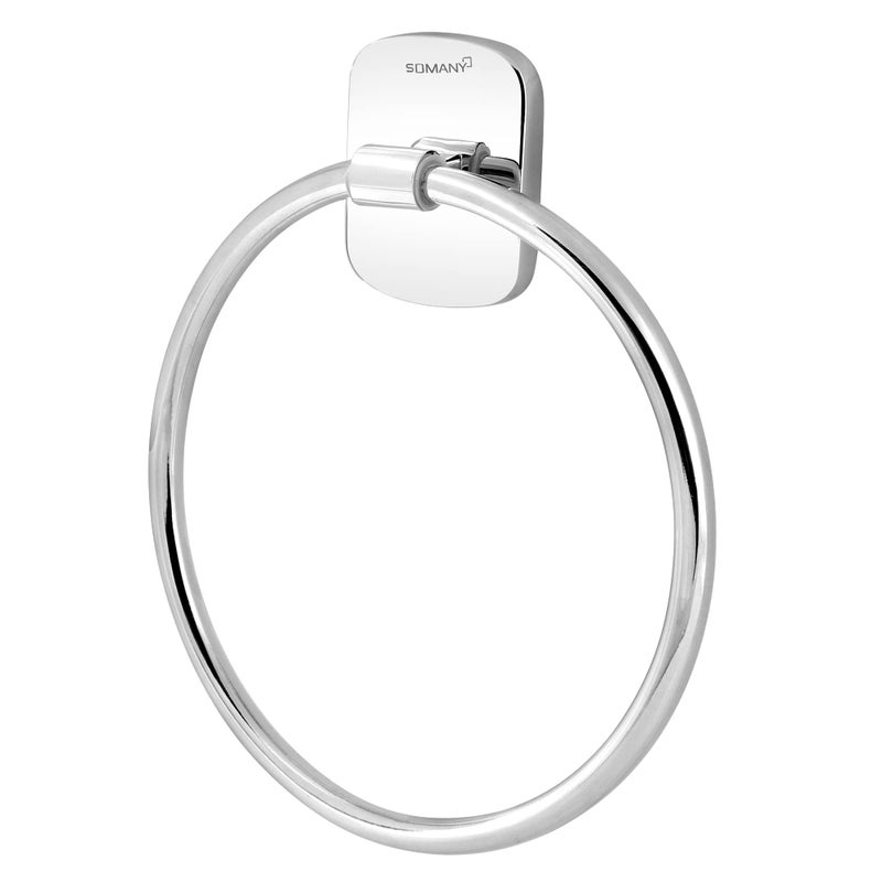 Somany Bathware Somany Pinnacle Plus Brass Bath Towel Ring Holder for Bathroom/Wash Basin/Napkin-Towel Hanger/Bathroom Accessories - Image 4
