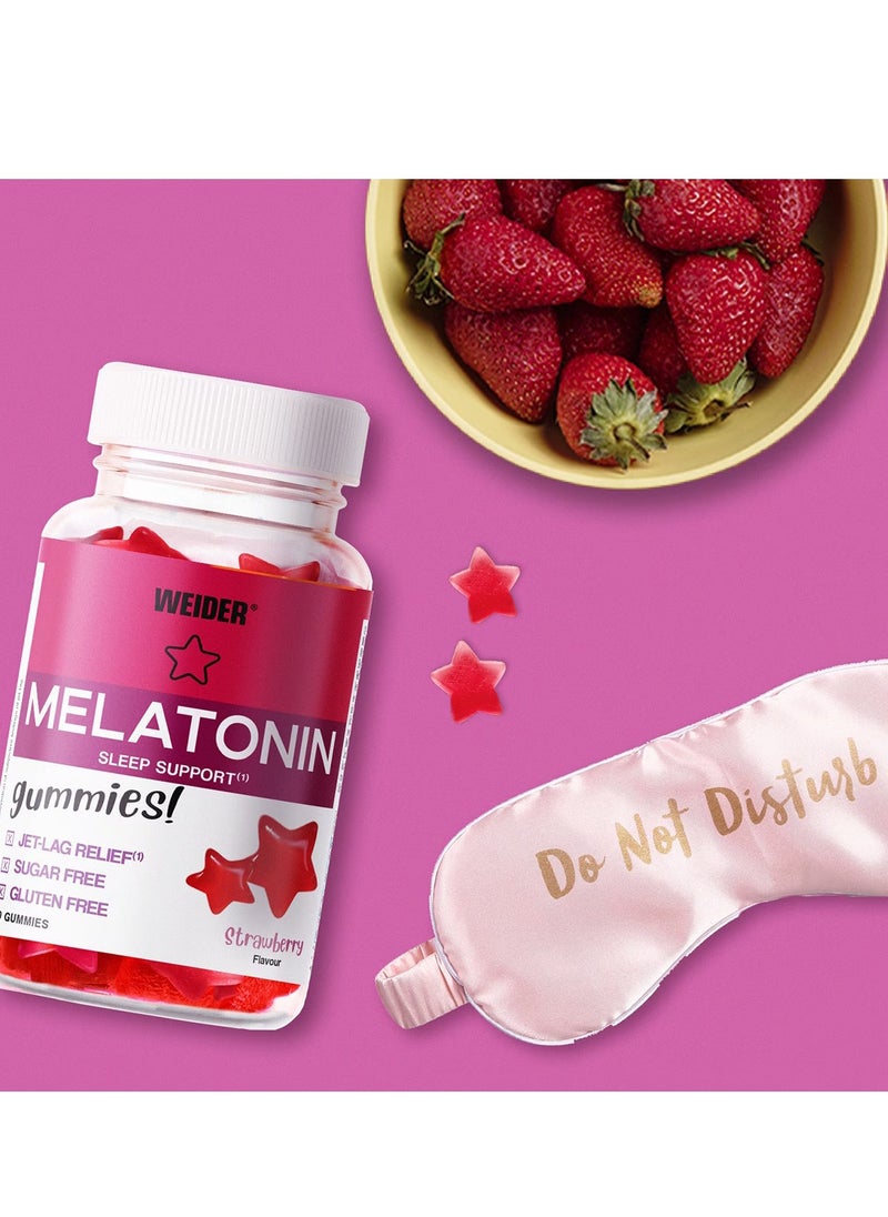 Weider Melatonin 60 Gummies - Strawberry Flavored Gummies | Vegan, Sugar-Free, Sleep Support  - Image 2