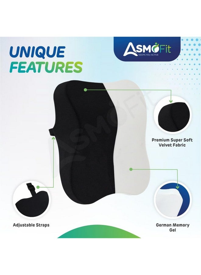 Asmofit Car Seat Neck Rest Pillow Memory Foam Headrest Seat Cushions - Ideal for Neck Pain Relief & Cervical Support | Applicable for All Car Seats (Black) - Image 2