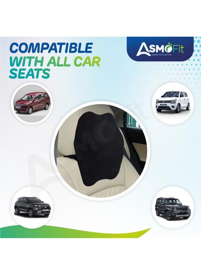 Asmofit Car Seat Neck Rest Pillow Memory Foam Headrest Seat Cushions - Ideal for Neck Pain Relief & Cervical Support | Applicable for All Car Seats (Black) - Image 5